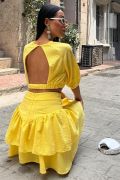 Crop Bluz Ve Kat Kat Etekli Takım 10207 resmi